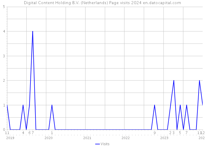 Digital Content Holding B.V. (Netherlands) Page visits 2024 