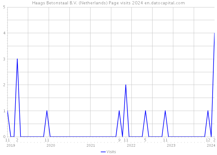 Haags Betonstaal B.V. (Netherlands) Page visits 2024 