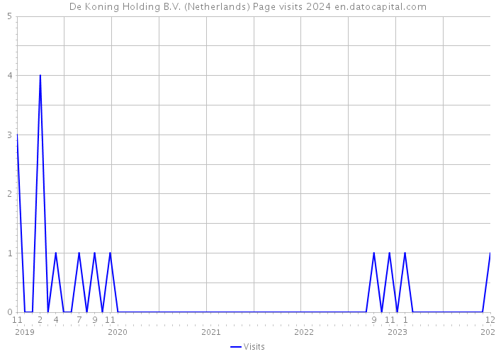 De Koning Holding B.V. (Netherlands) Page visits 2024 