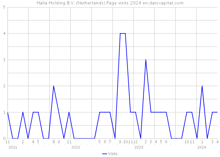 Halla Holding B.V. (Netherlands) Page visits 2024 
