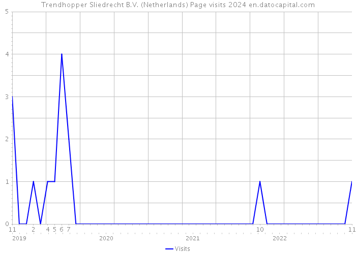 Trendhopper Sliedrecht B.V. (Netherlands) Page visits 2024 
