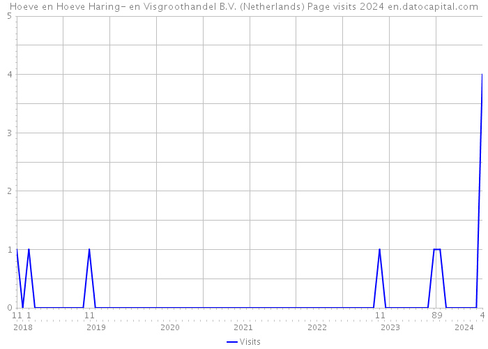 Hoeve en Hoeve Haring- en Visgroothandel B.V. (Netherlands) Page visits 2024 