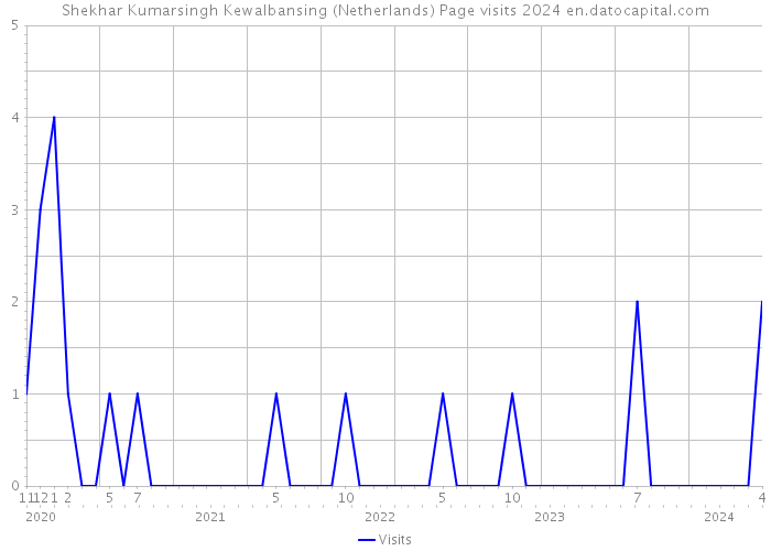 Shekhar Kumarsingh Kewalbansing (Netherlands) Page visits 2024 
