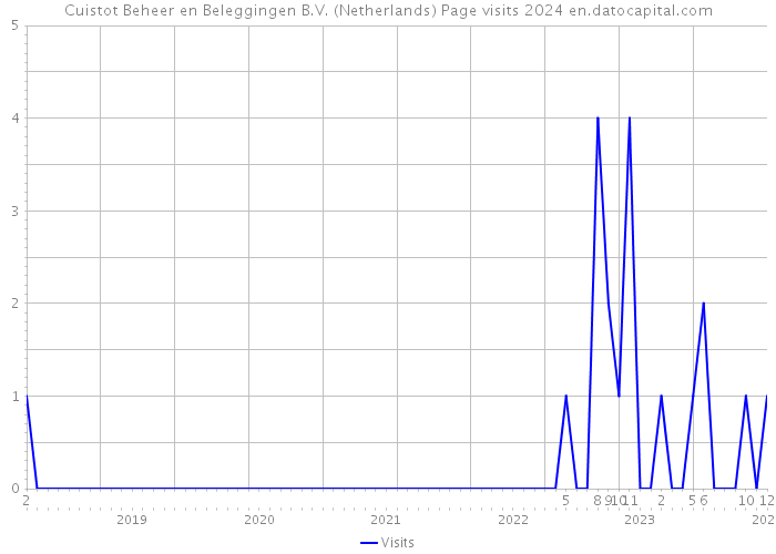 Cuistot Beheer en Beleggingen B.V. (Netherlands) Page visits 2024 