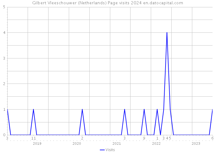 Gilbert Vleeschouwer (Netherlands) Page visits 2024 