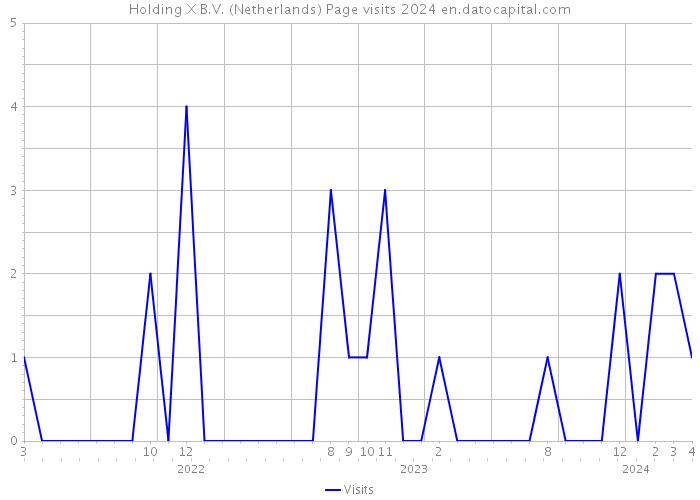 Holding X B.V. (Netherlands) Page visits 2024 