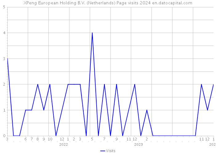 XPeng European Holding B.V. (Netherlands) Page visits 2024 