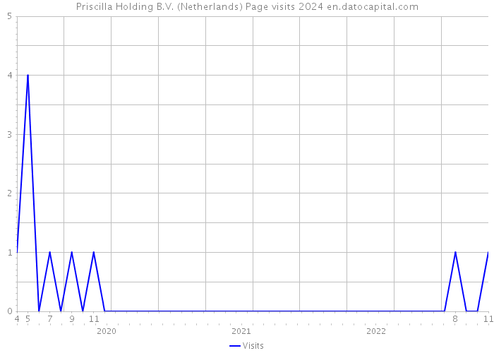 Priscilla Holding B.V. (Netherlands) Page visits 2024 
