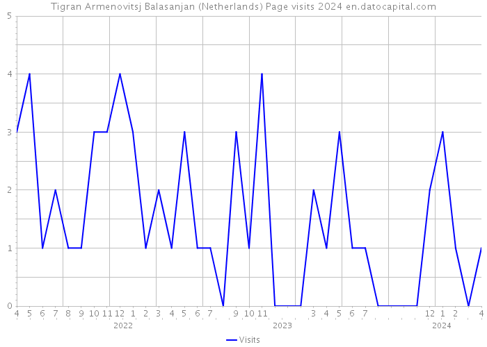 Tigran Armenovitsj Balasanjan (Netherlands) Page visits 2024 