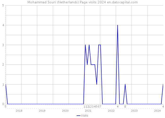 Mohammad Souri (Netherlands) Page visits 2024 