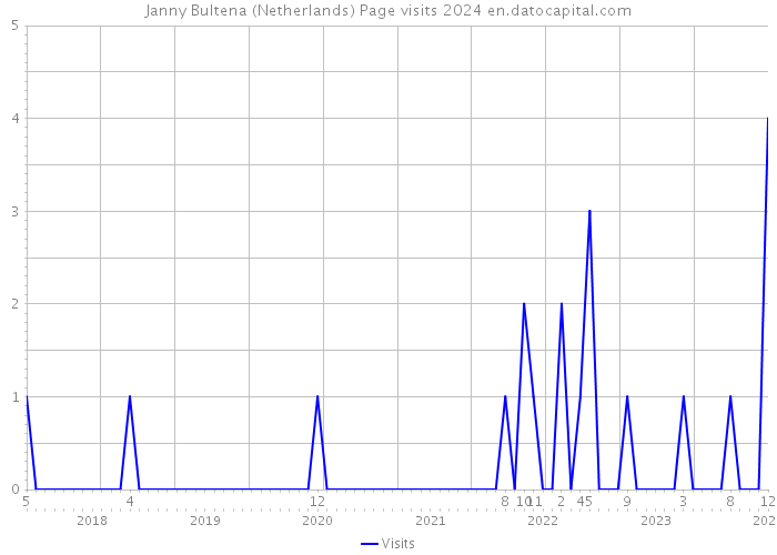 Janny Bultena (Netherlands) Page visits 2024 