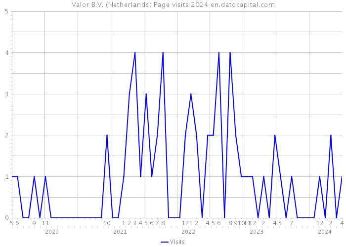 Valor B.V. (Netherlands) Page visits 2024 