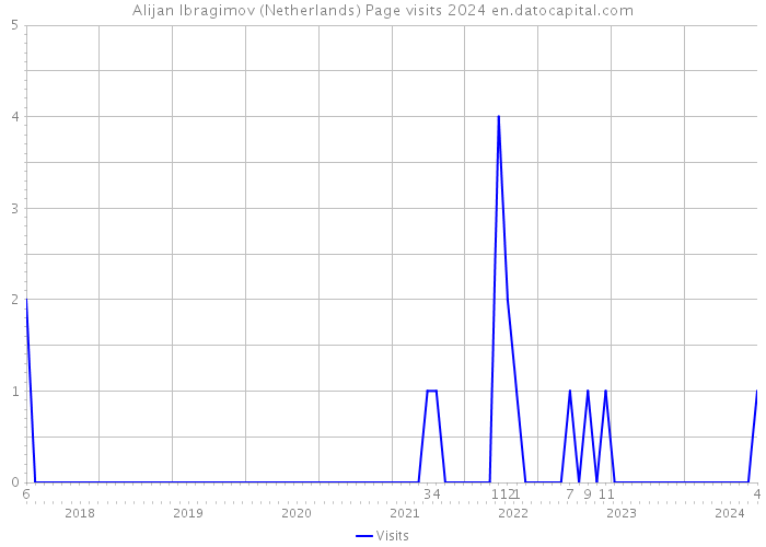 Alijan Ibragimov (Netherlands) Page visits 2024 