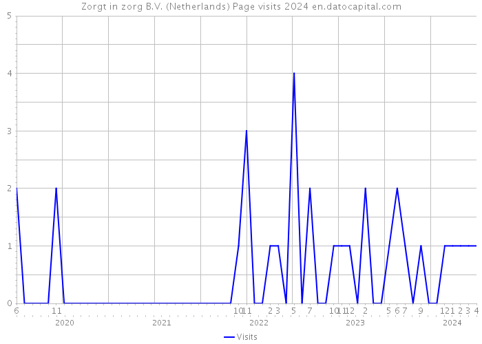 Zorgt in zorg B.V. (Netherlands) Page visits 2024 