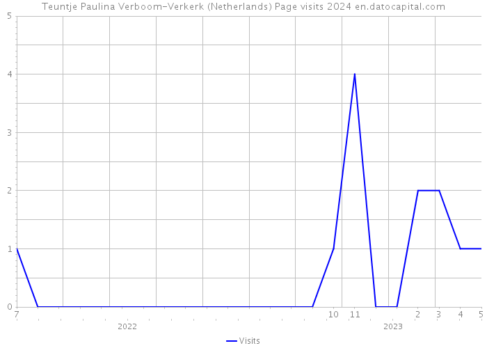 Teuntje Paulina Verboom-Verkerk (Netherlands) Page visits 2024 