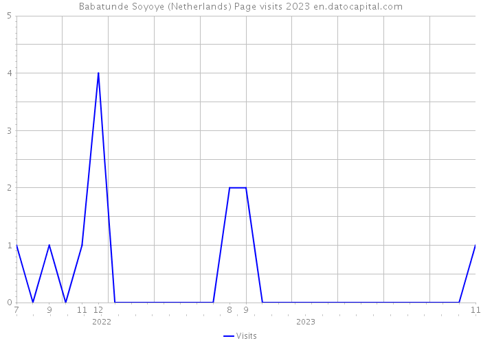 Babatunde Soyoye (Netherlands) Page visits 2023 