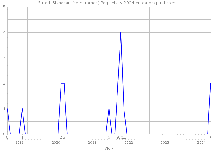 Suradj Bishesar (Netherlands) Page visits 2024 