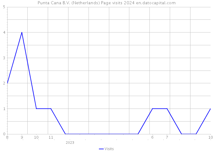 Punta Cana B.V. (Netherlands) Page visits 2024 