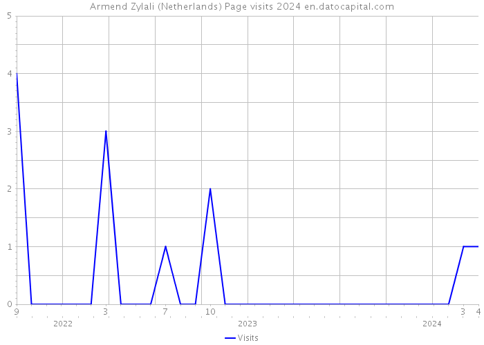 Armend Zylali (Netherlands) Page visits 2024 