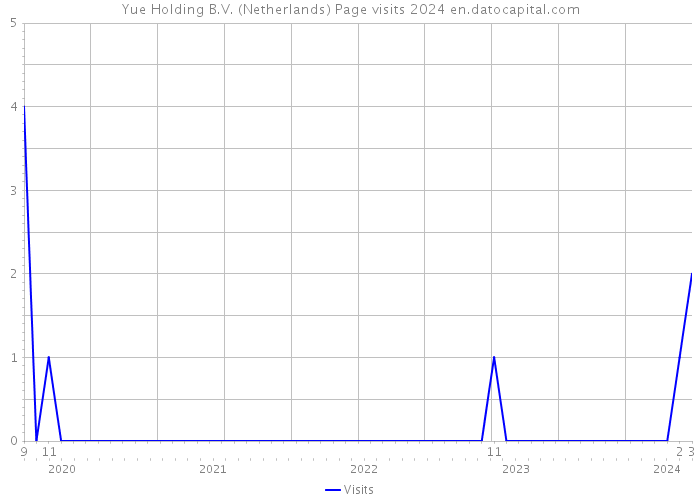 Yue Holding B.V. (Netherlands) Page visits 2024 