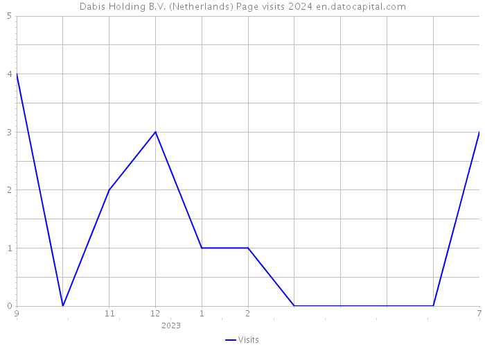 Dabis Holding B.V. (Netherlands) Page visits 2024 