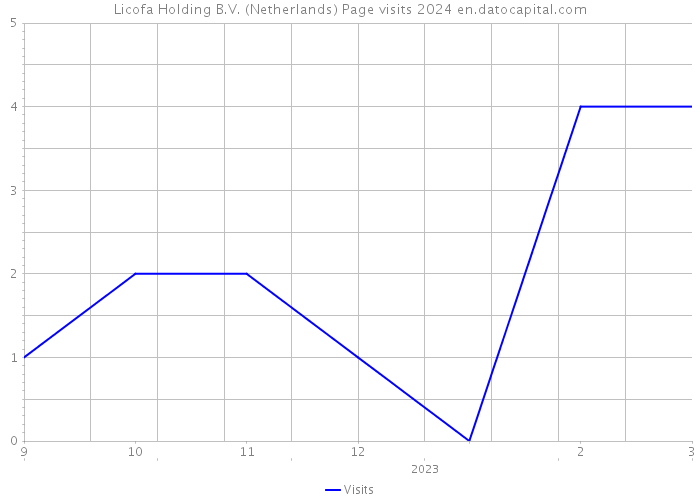 Licofa Holding B.V. (Netherlands) Page visits 2024 