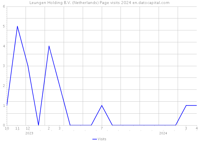 Leungen Holding B.V. (Netherlands) Page visits 2024 