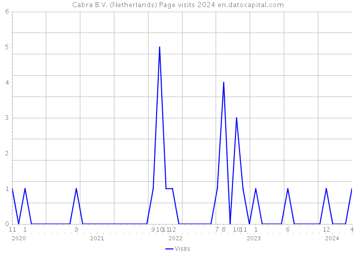 Cabra B.V. (Netherlands) Page visits 2024 