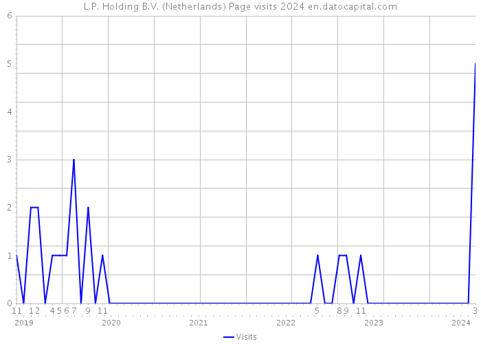 L.P. Holding B.V. (Netherlands) Page visits 2024 