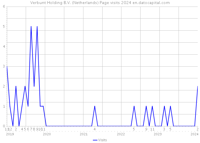 Verbunt Holding B.V. (Netherlands) Page visits 2024 