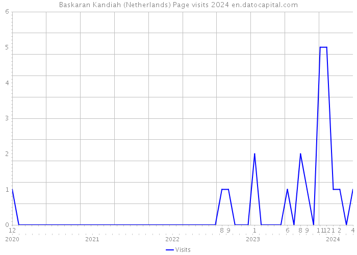 Baskaran Kandiah (Netherlands) Page visits 2024 
