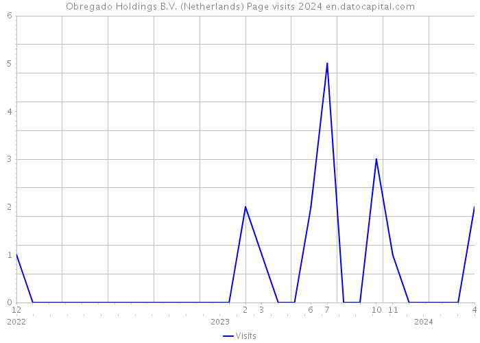 Obregado Holdings B.V. (Netherlands) Page visits 2024 