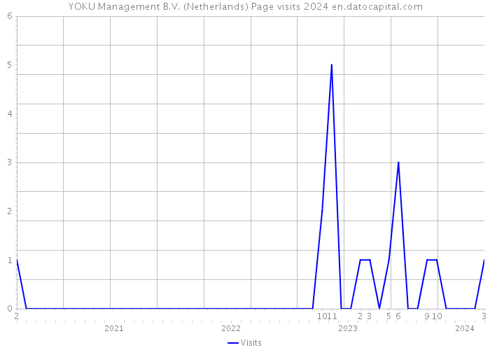 YOKU Management B.V. (Netherlands) Page visits 2024 