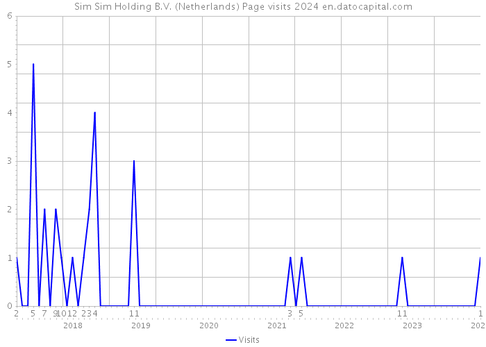 Sim Sim Holding B.V. (Netherlands) Page visits 2024 