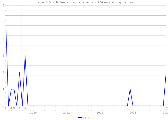 Burman B.V. (Netherlands) Page visits 2024 