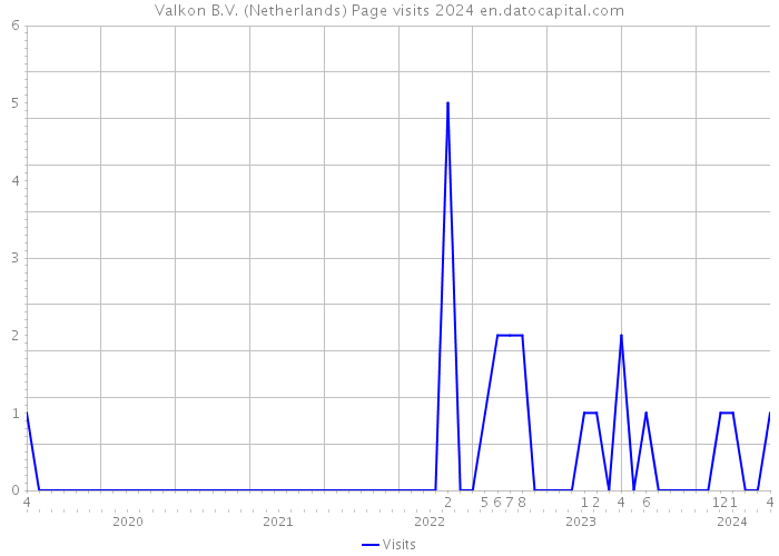 Valkon B.V. (Netherlands) Page visits 2024 