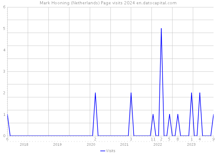 Mark Hooning (Netherlands) Page visits 2024 
