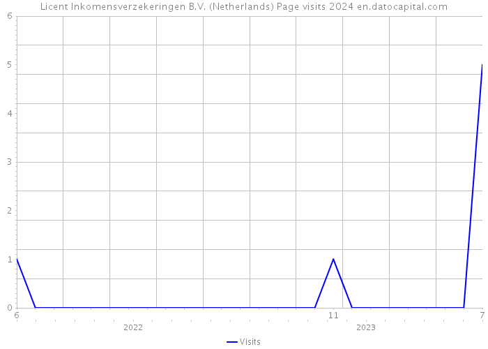 Licent Inkomensverzekeringen B.V. (Netherlands) Page visits 2024 