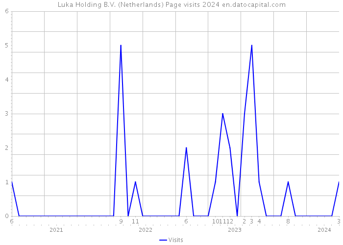 Luka Holding B.V. (Netherlands) Page visits 2024 