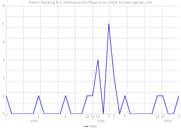 Falkor Holding B.V. (Netherlands) Page visits 2024 