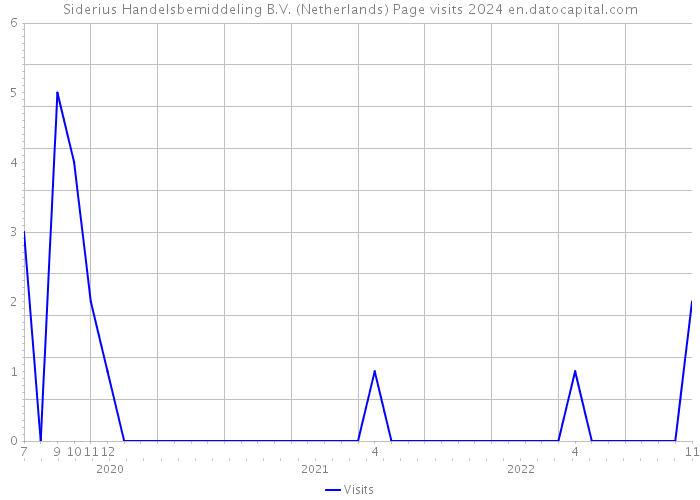 Siderius Handelsbemiddeling B.V. (Netherlands) Page visits 2024 
