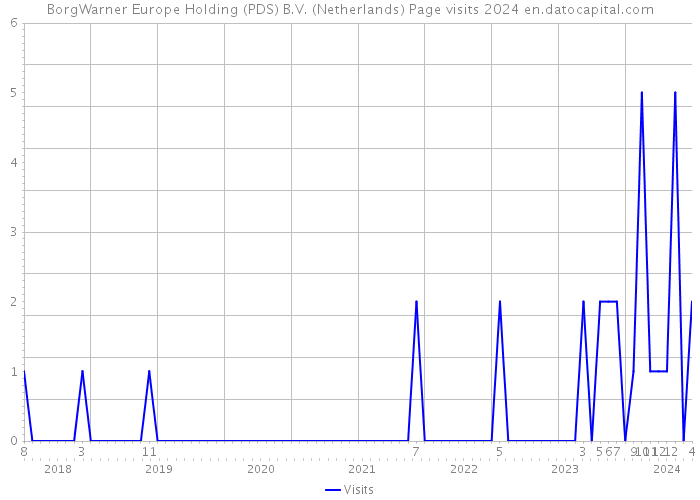 BorgWarner Europe Holding (PDS) B.V. (Netherlands) Page visits 2024 
