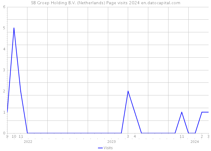 SB Groep Holding B.V. (Netherlands) Page visits 2024 