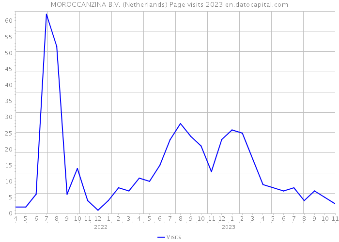 MOROCCANZINA B.V. (Netherlands) Page visits 2023 