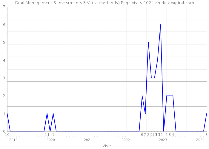 Dual Management & Investments B.V. (Netherlands) Page visits 2024 