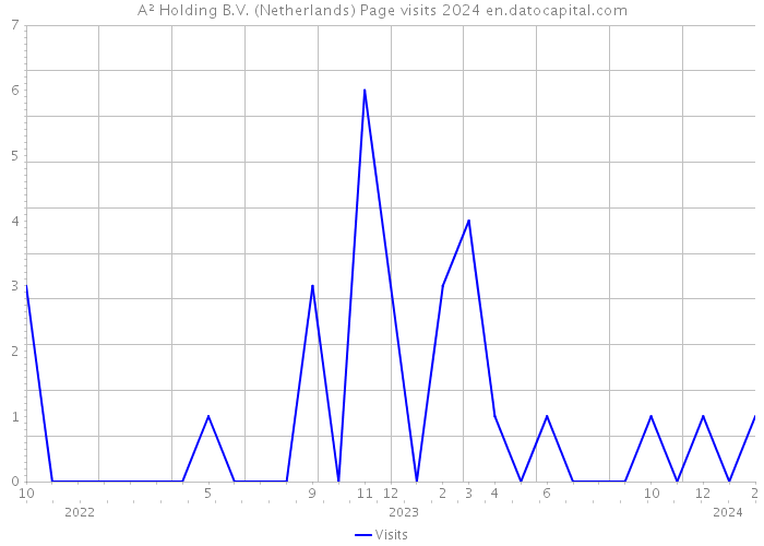 A² Holding B.V. (Netherlands) Page visits 2024 