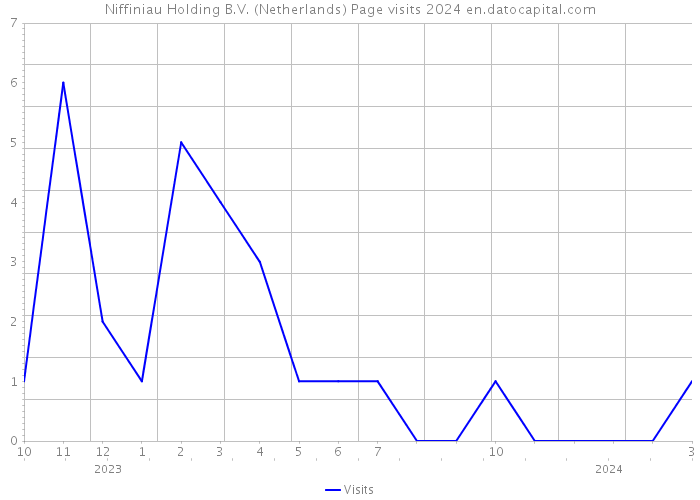 Niffiniau Holding B.V. (Netherlands) Page visits 2024 
