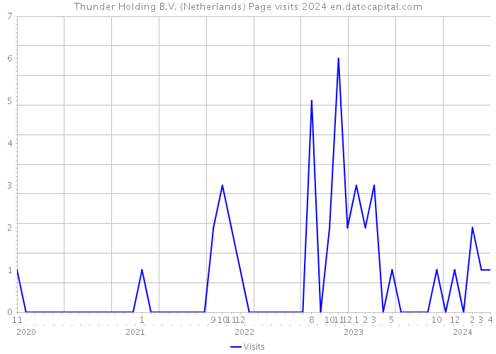 Thunder Holding B.V. (Netherlands) Page visits 2024 