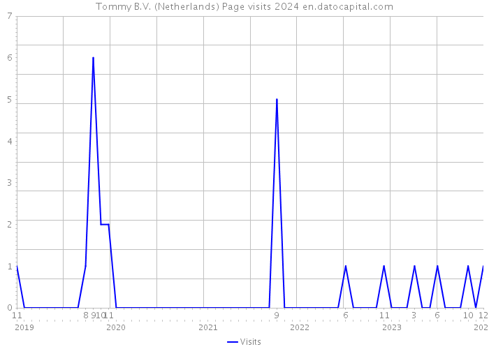 Tommy B.V. (Netherlands) Page visits 2024 
