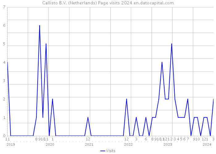 Callisto B.V. (Netherlands) Page visits 2024 